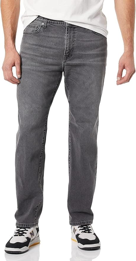 Essentials Mens Straight-Fit Stretch Jean